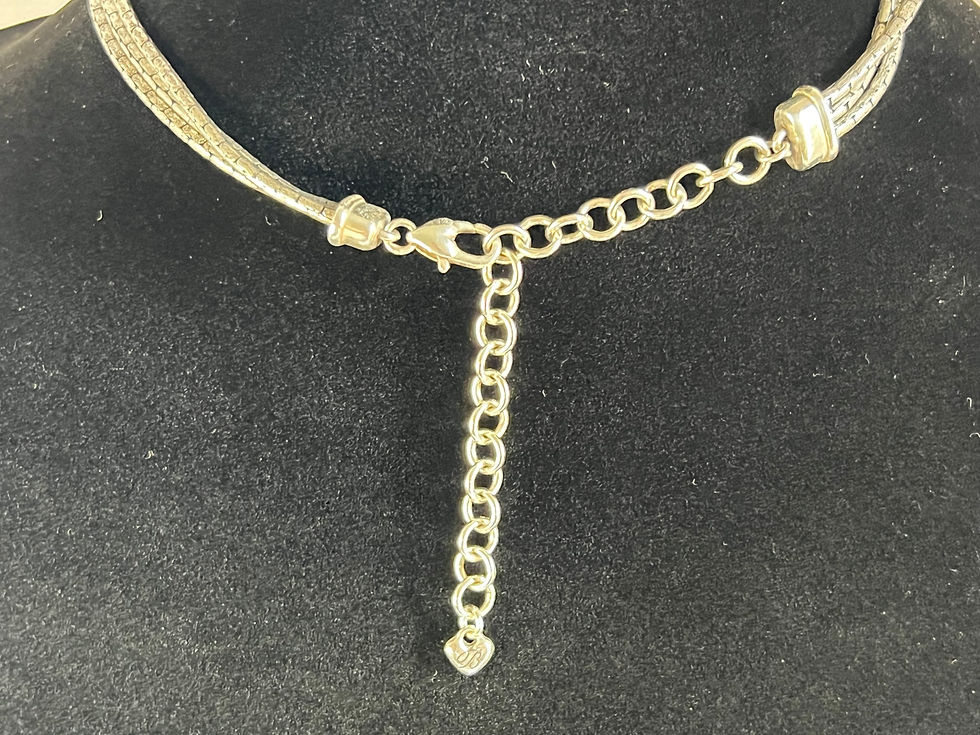 Thumbnail: Brighton 6 Strand Silver Necklace with Gold Accents
