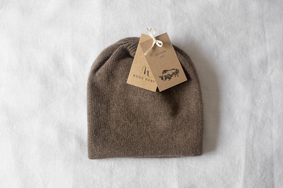 Miniatura: Dětská chunky beanie z jaka