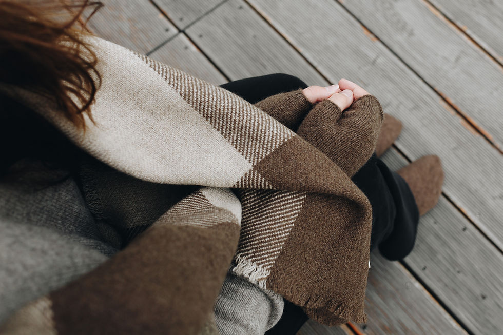 Miniatura: Kostkovaný vlněný pléd z jaka