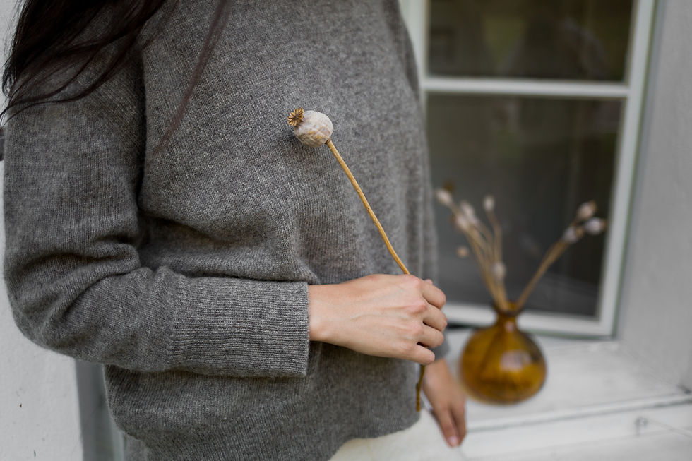 Miniatura: Dámský oversize vlněný svetr šedý jak