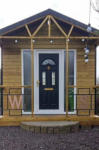 custom made, customers design,home studio hairdresser studio work studio log cabin work from home workshop wet room playroom home office sensory room