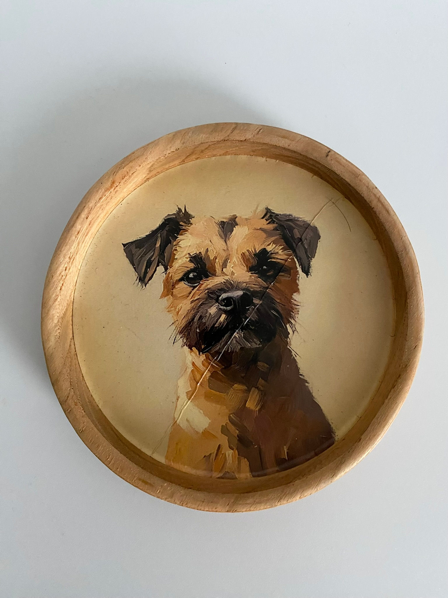 Teak Wood Animal Coaster - Border Terrier Dog