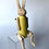 Thumbnail: Yellow Handmade Sitting Wooden Rabbit