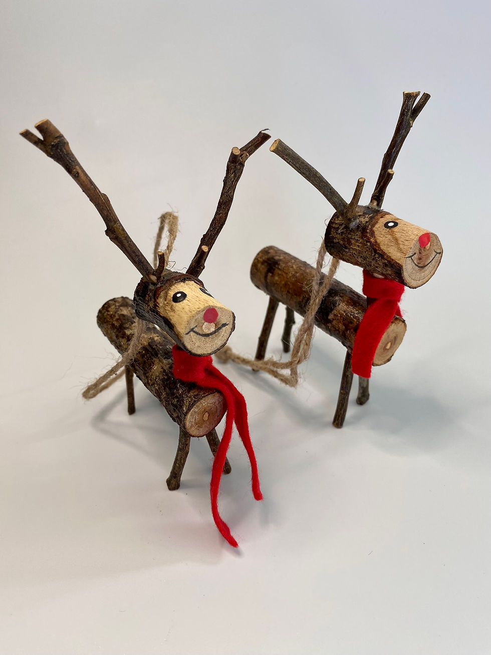 Thumbnail: Christmas Rudolph Reindeer Natural Decoration