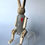Thumbnail: Grey Handmade Sitting Wooden Rabbit