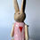 Thumbnail: Pink Handmade Sitting Wooden Rabbit