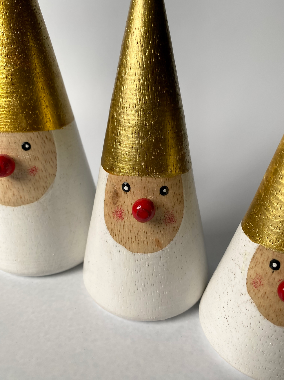 Thumbnail: Set of 3 Santa Ornaments