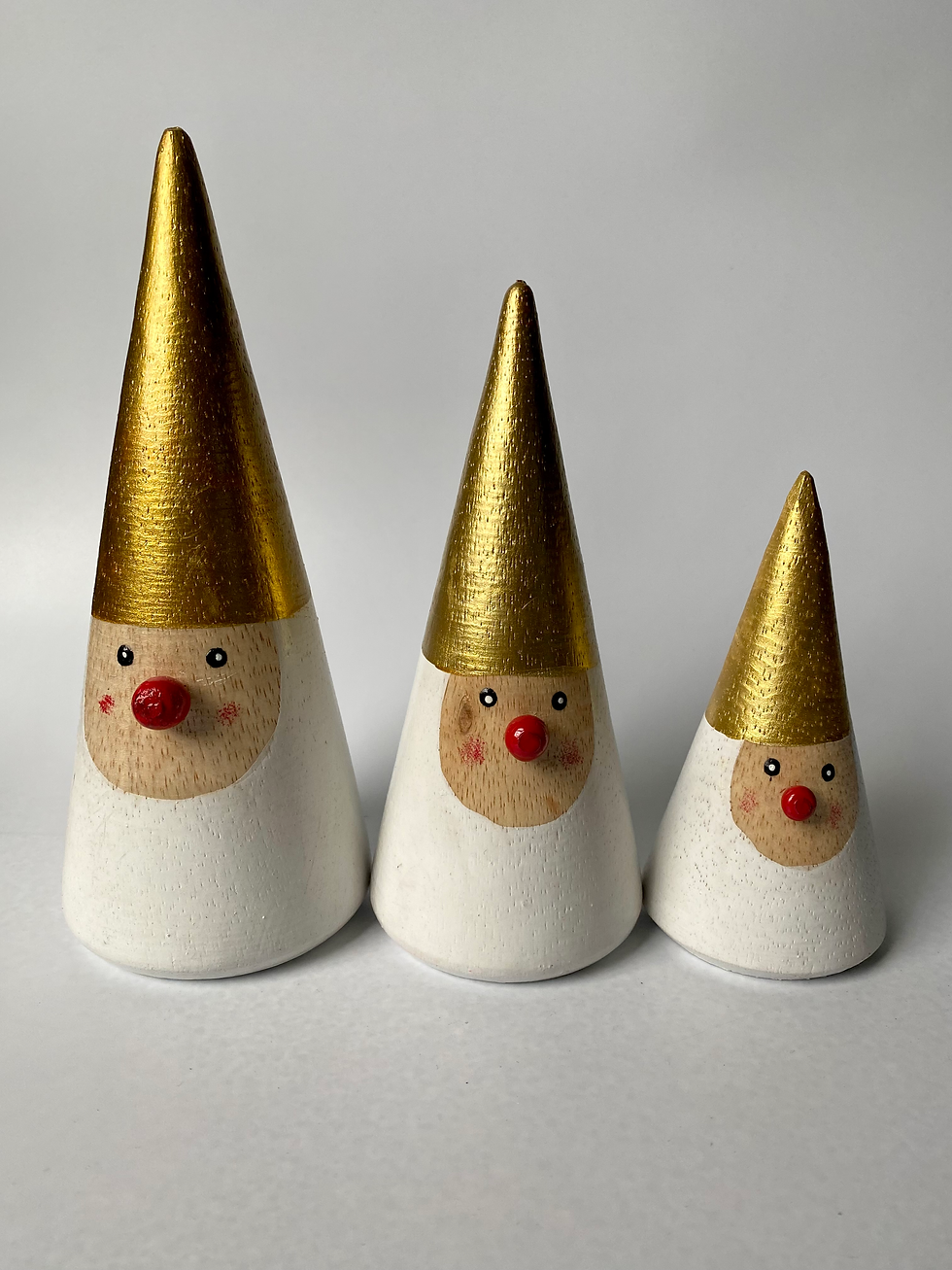 Thumbnail: Set of 3 Santa Ornaments