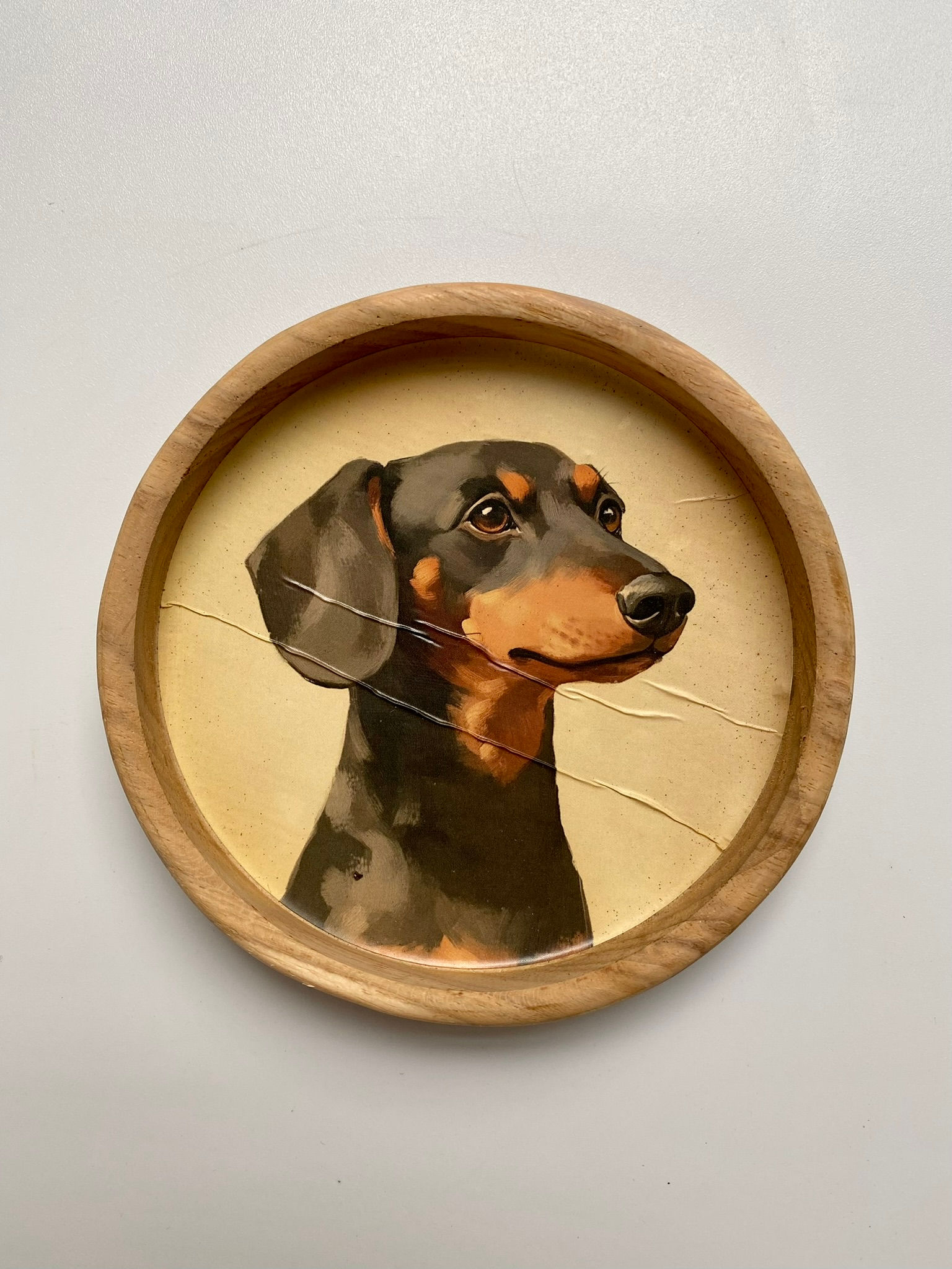 Teak Wood Animal Coaster - Dachshund Dog