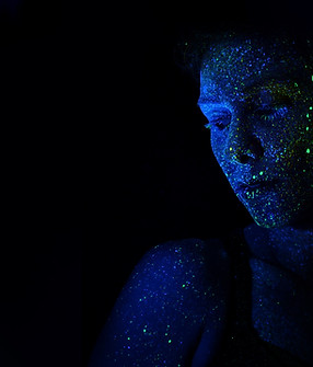 Neon Painted Face