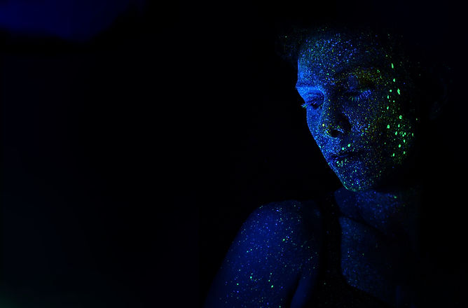 Neon Painted Face