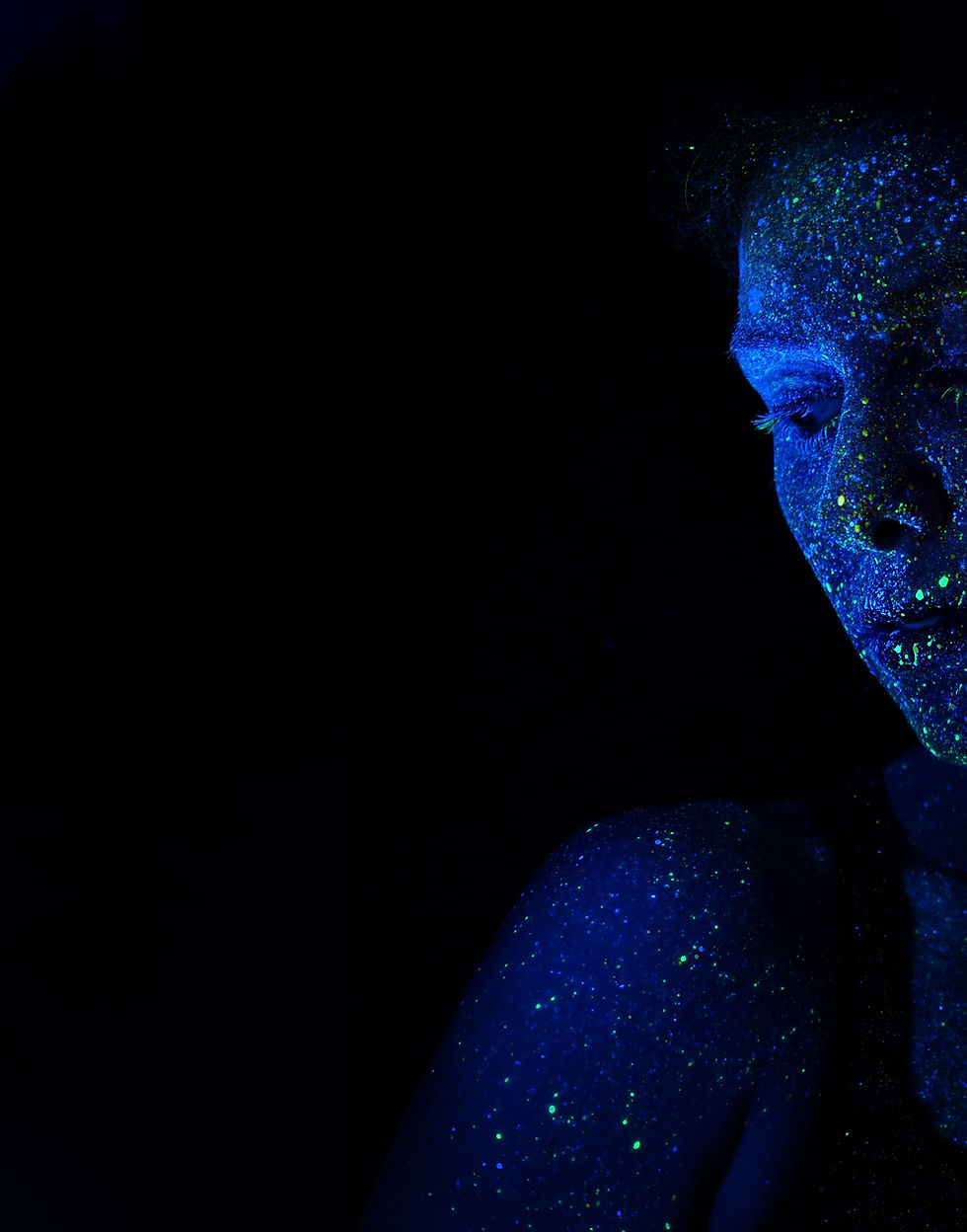 Neon Painted Face