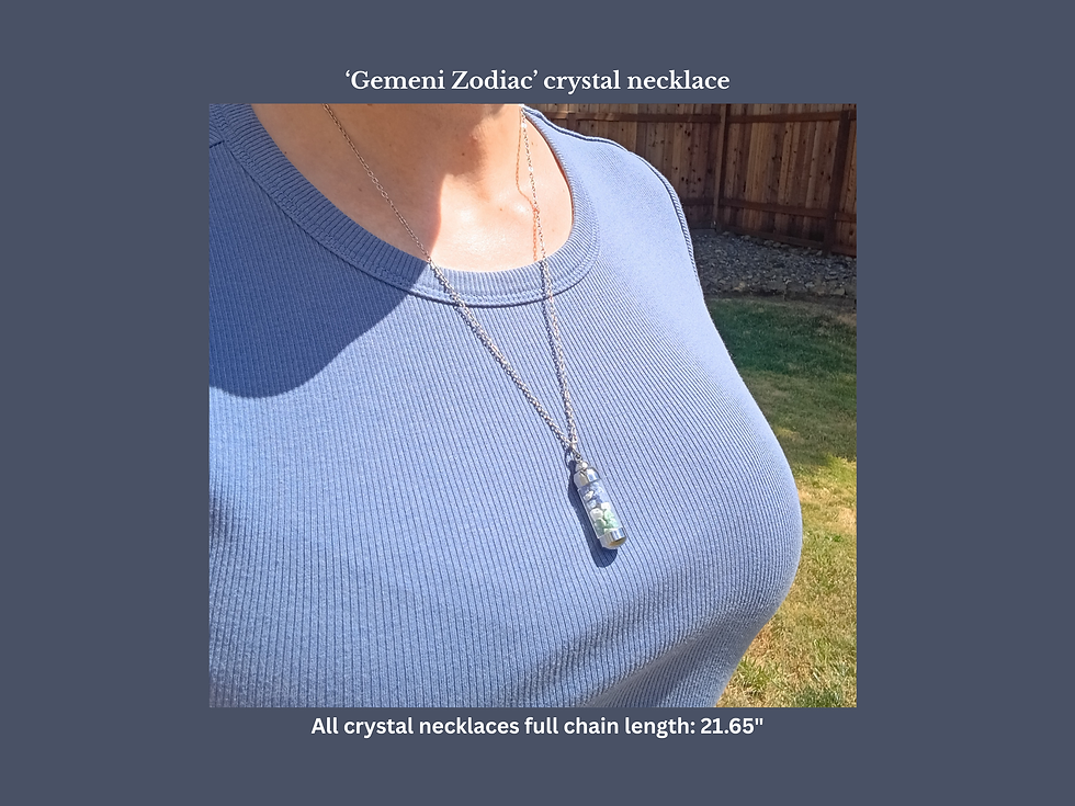 Thumbnail: Gemeni Zodiac crystal necklace