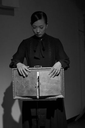 1950代Marionette Theaterテント下2人のピエロが劇場ダンス 1950代