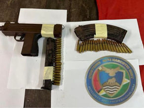 CANU finds sub-machine gun, AK-47 magazine & ganja during operation