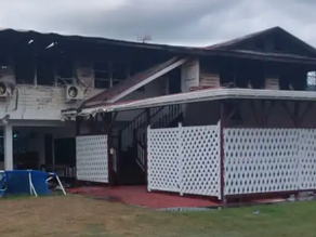 Fire ravages State building housing Region Six REO