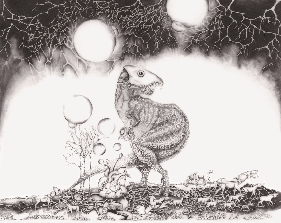 Drawing-Empty Hearted Bubbles