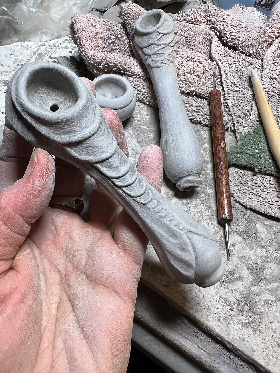 Thumbnail: Ceramic Bowl-Carved