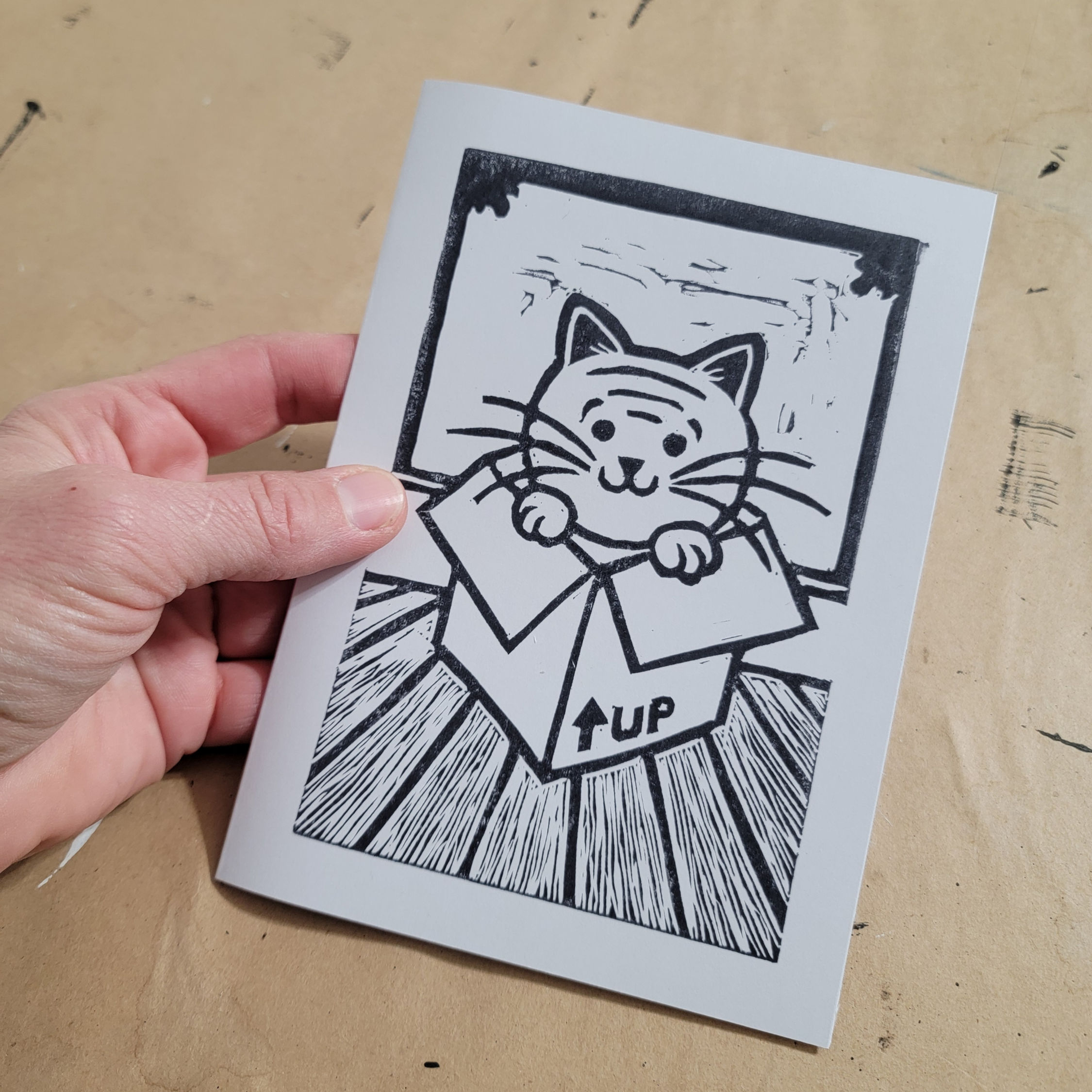 Art Card: Cat in a Box
