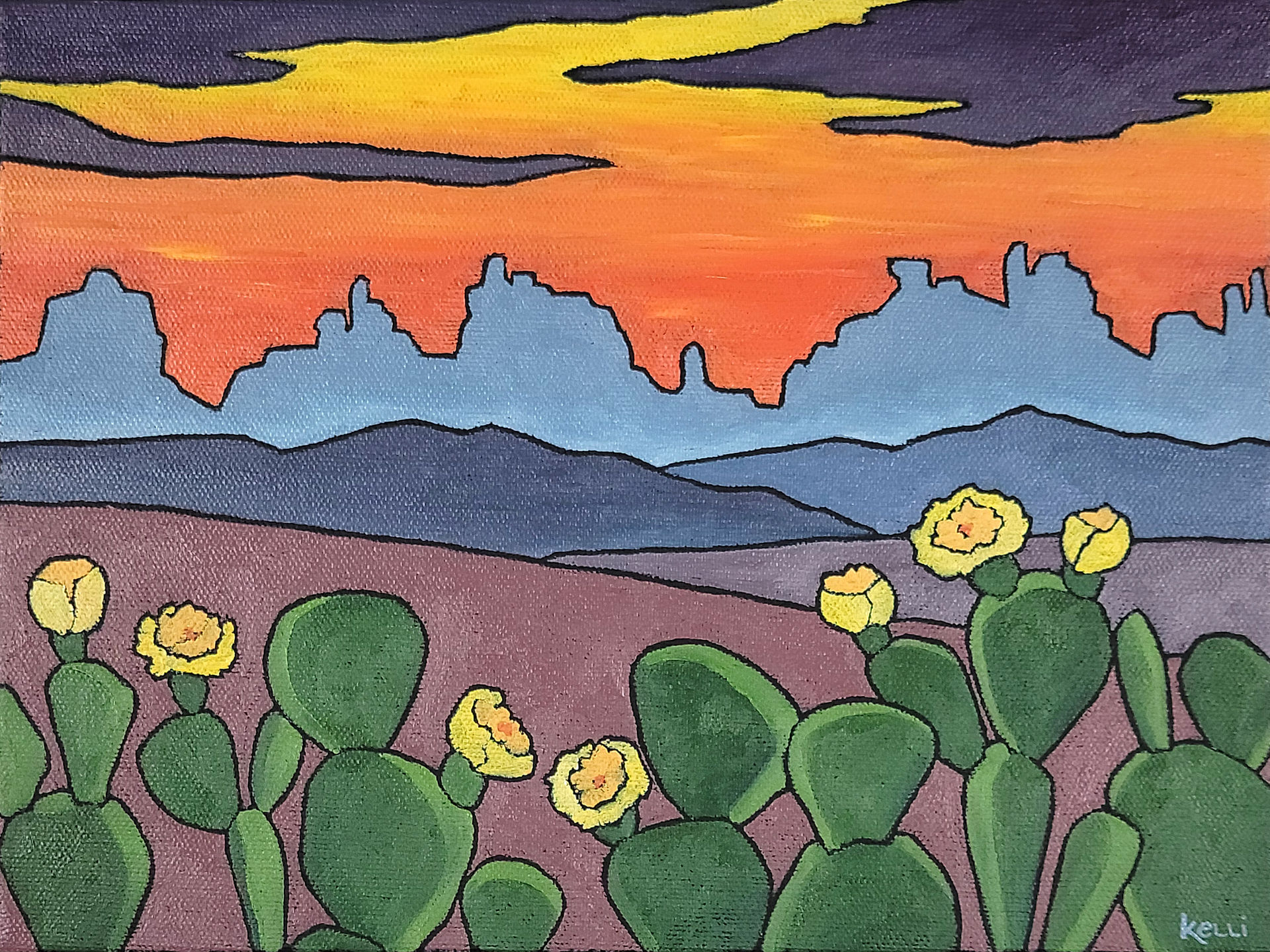 "Southwest Landscape 5" original painting