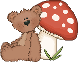 teddy bear with mushroom