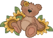 teddy bear with sunflowers