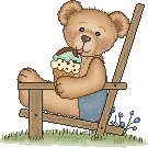 teddybear eating ice cream cone