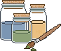 paint jars and brush