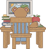 bear playing game on computer