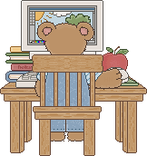 bear playing game on computer