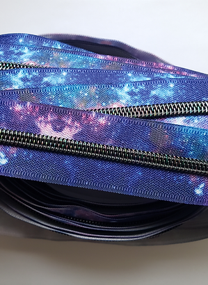 Galaxy Print Zipper Tape