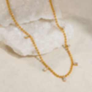 Dainty beaded Rhinestone necklace