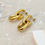 Thumbnail: Hollow Link earrings-  Gold