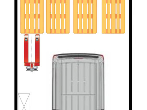 Garage Beispiel Paletten + Transporter