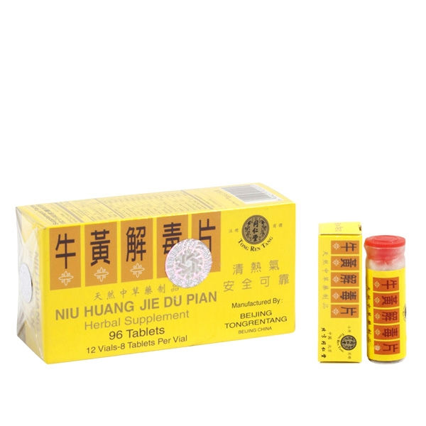 Niu Huang Jie Du Pian 96 Tablets Herbal Supplement