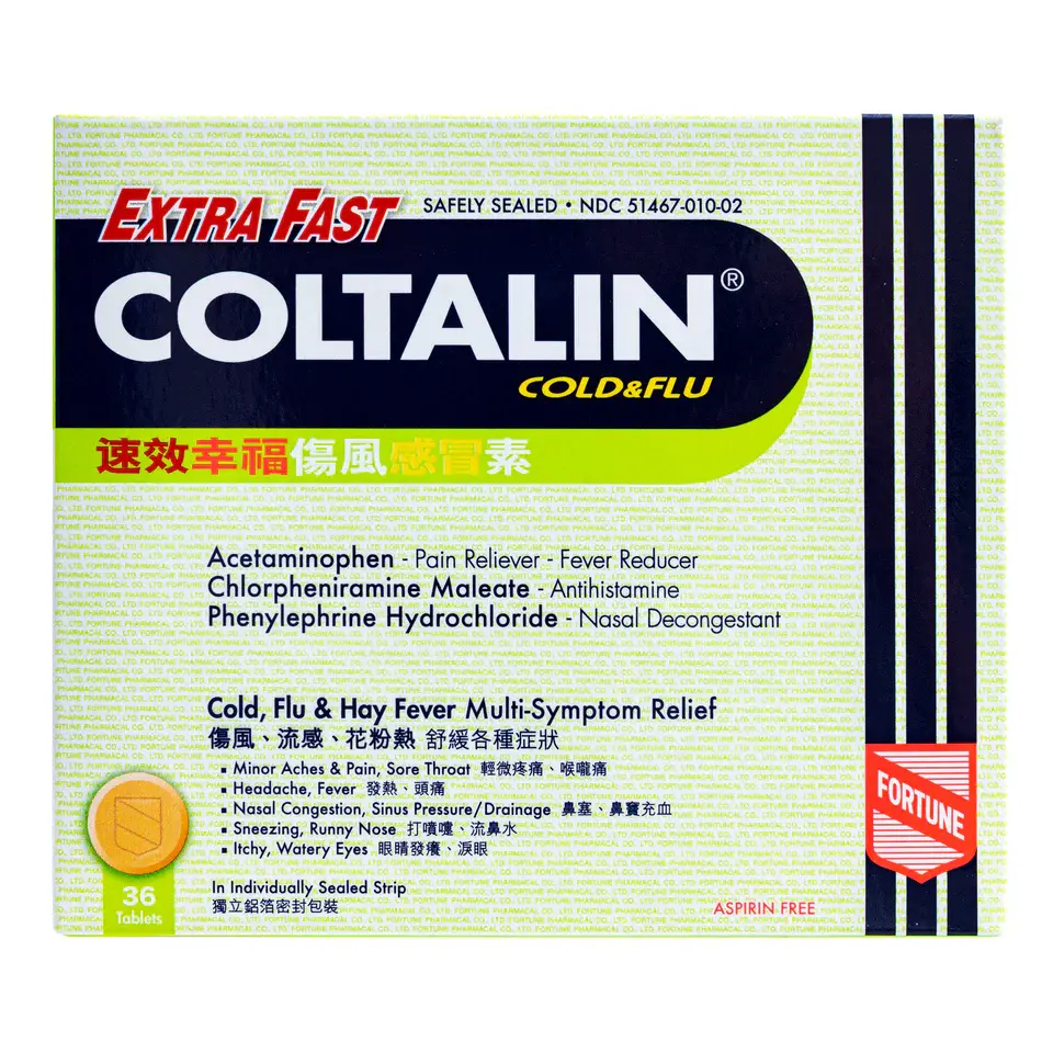 Coltalin Extra Fast Cold & Flu Tablets (For Adults)