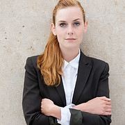 Girl against a wall