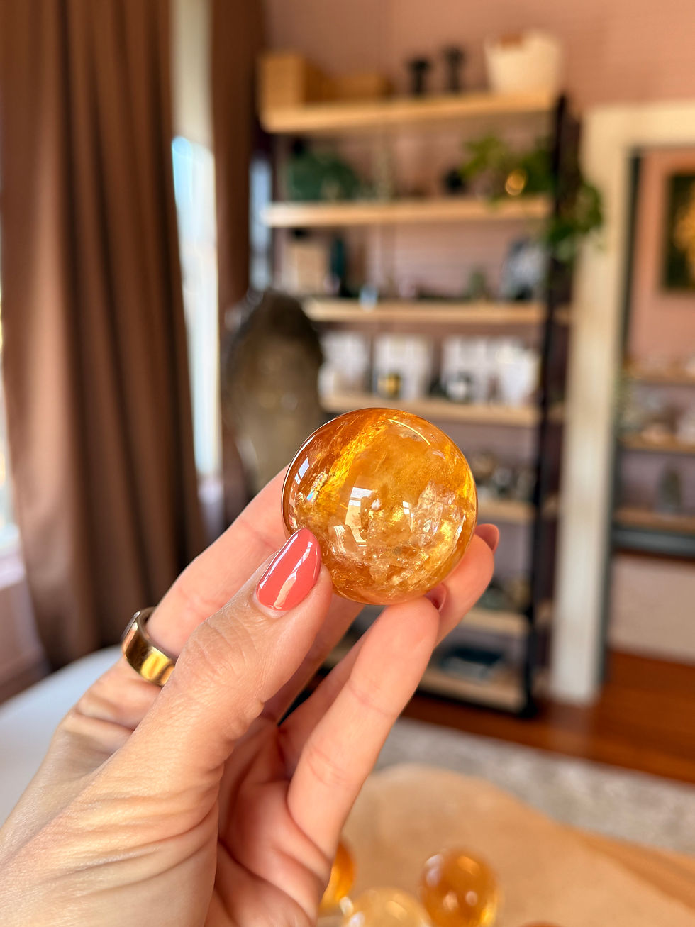 Thumbnail: AA+ Honey Calcite Sphere | Intuitively Selected