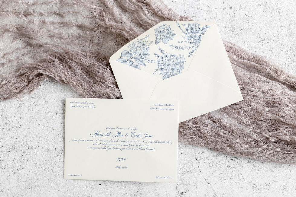 invitacion y sobre