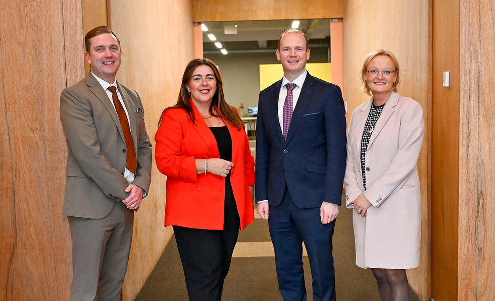 Communities Minister Gordon Lyons visits NOW Group’s Belfast office to meet the team and discuss opportunities to support more people with disabilities into paid employment across Northern Ireland.