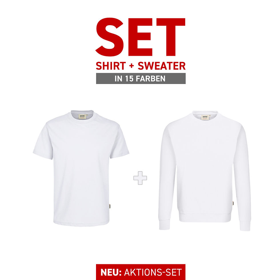 Thumbnail: Shirt + Sweater Set - Farbe weiß 01
