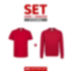 Shirt + Sweater Set - Farbe rot 70