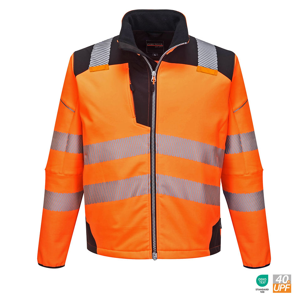 Thumbnail: SJ90 Warnschutz Softshelljacke 337 "warnschutz" Vorderseite