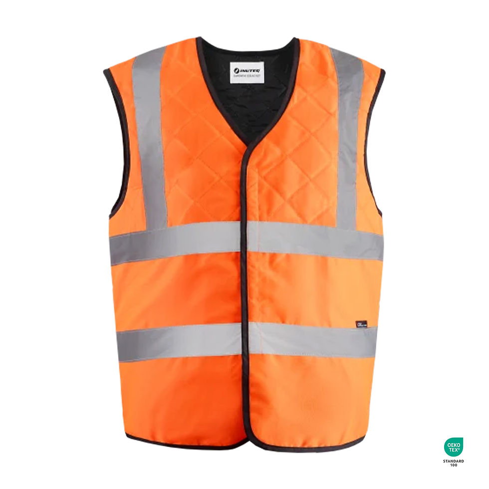 HiVis Kühlweste orange "innovative_kühlprodukte" Vorderseite