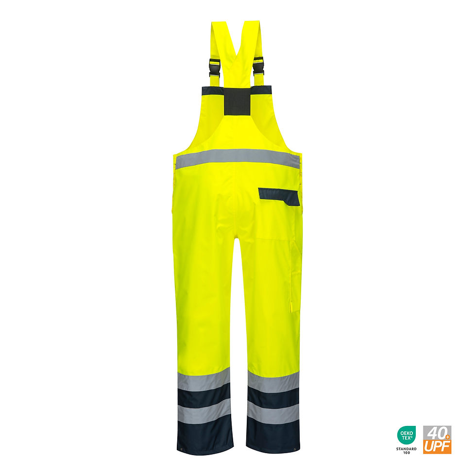 Thumbnail: WH29 Warnschutz Regenlatzhose 152 "warnschutz" Rückseite