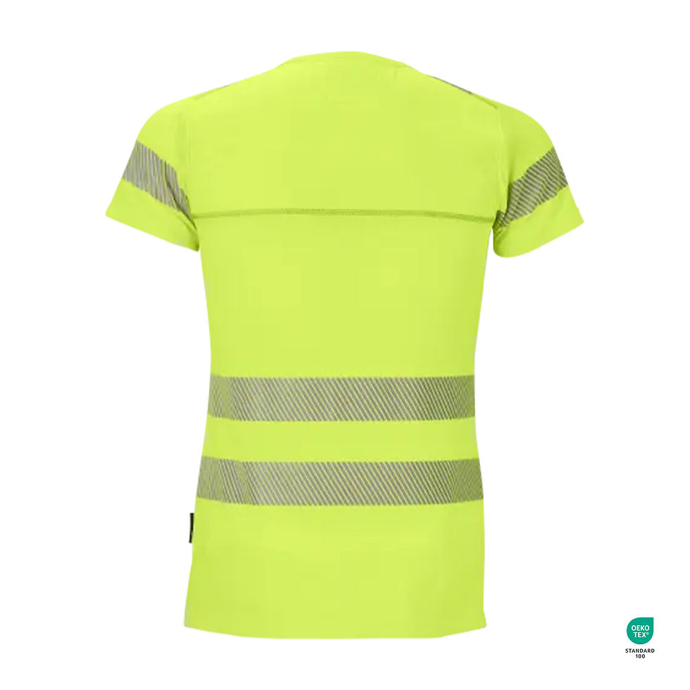 Kühlendes HiVis T-Shirt gelb "innovative Kühlprodukte" Rückseite