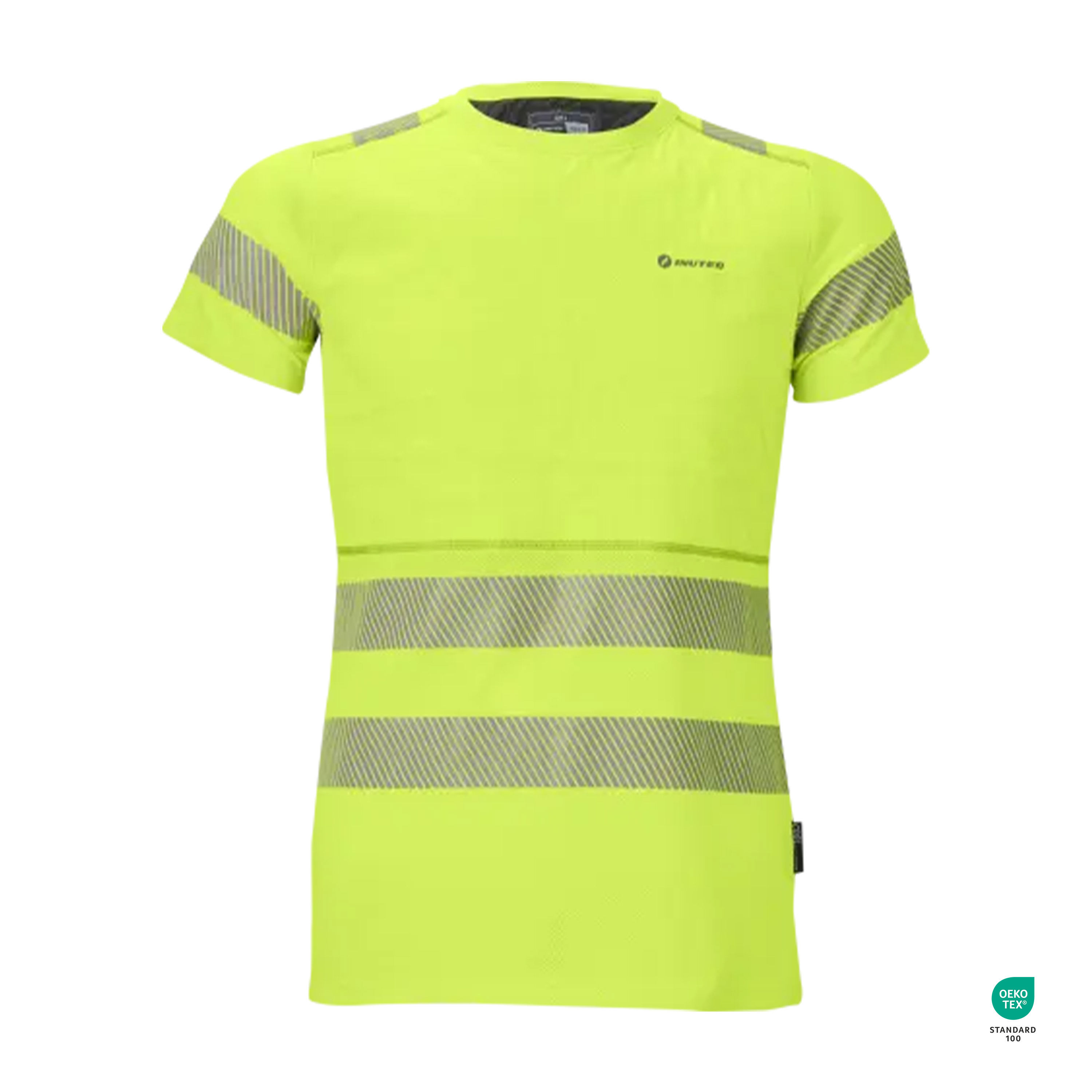 Kühlendes HiVis T-Shirt gelb "innovative Kühlprodukte" Vorderseite