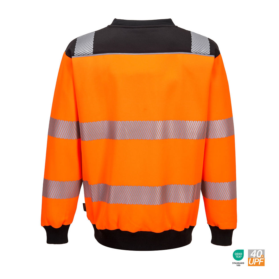 Thumbnail: WS28 Warnschutz Sweatshirt 337 "warnschutz" Rückseite