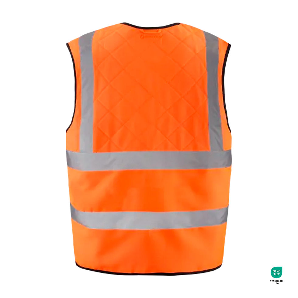 HiVis Kühlweste orange "innovative_kühlprodukte" Rückseite