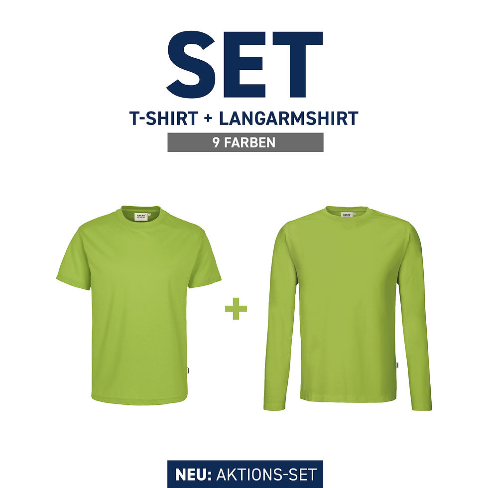 Thumbnail: T-Shirt und Langarmshirt Set 69 "casual_work_fashion" Vorderseite